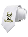 I'm A Trooper Printed White Necktie