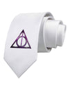 Magic Symbol Printed White Necktie
