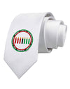 7 Principles Circle Printed White Necktie