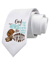 God put Angels on Earth and called them Cowboys Printed White Neck Tie-Necktie-TooLoud-White-One-Size-Fits-Most-Davson Sales
