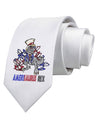 TooLoud AMERISAURUS REX Printed White Neck Tie-Necktie-TooLoud-White-One-Size-Fits-Most-Davson Sales