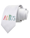 Adios Printed White Neck Tie Tooloud