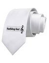 Nothing But Treble Music Pun Printed White Necktie by TooLoud
