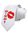 Such a Fun Age Kiss Lips Printed White Neck Tie-Necktie-TooLoud-White-One-Size-Fits-Most-Davson Sales
