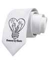 Powered by Plants Printed White Neck Tie Tooloud