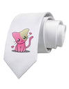 Kawaii Kitty Printed White Necktie