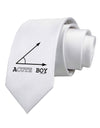 Acute Boy Printed White Necktie