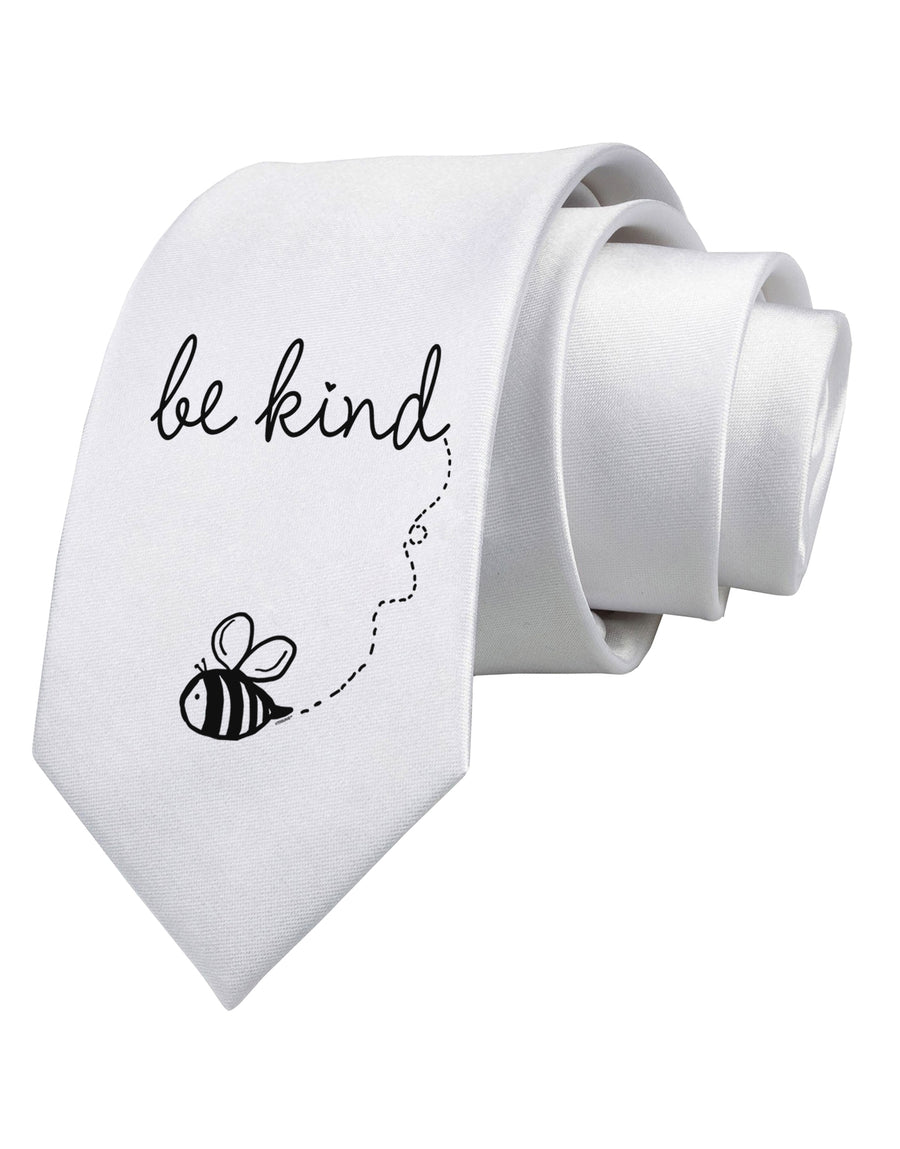 TooLoud Be Kind Printed White Neck Tie-Necktie-TooLoud-White-One-Size-Fits-Most-Davson Sales