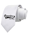 TooLoud Custom Grandpa Since YOUR YEAR Printed White Neck Tie-Necktie-TooLoud-White-One-Size-Fits-Most-Davson Sales