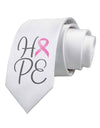 Hope - Breast Cancer Awareness Ribbon Printed White Necktie-Necktie-TooLoud-White-One-Size-Davson Sales