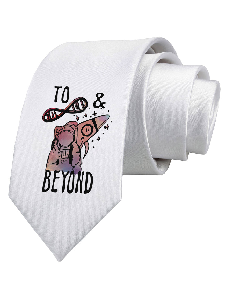 TooLoud To infinity and beyond Printed White Neck Tie-Necktie-TooLoud-White-One-Size-Fits-Most-Davson Sales