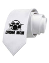 Drum Mom - Mother's Day Design Printed White Necktie-Necktie-TooLoud-White-One-Size-Davson Sales