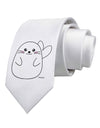 Cute Seal Printed White Necktie by TooLoud