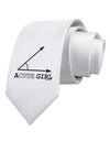 Acute Girl Printed White Necktie