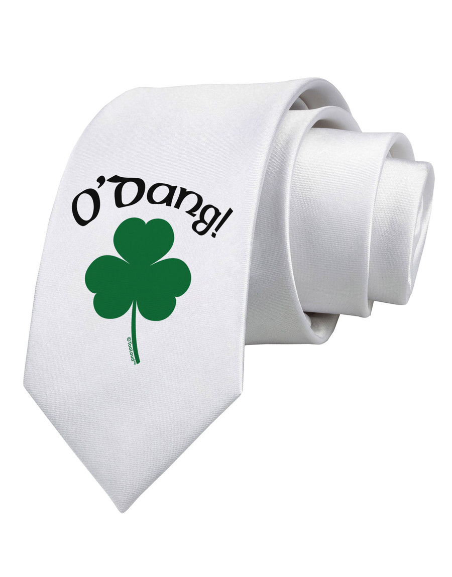 O'Dang - St Patrick's Day Printed White Necktie-Necktie-TooLoud-White-One-Size-Davson Sales