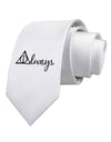 Always Magic Symbol Cursive Printed White Necktie by TooLoud-Necktie-TooLoud-White-One-Size-Davson Sales