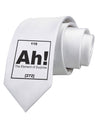 Ah the Element of Surprise Funny Science Printed White Necktie by TooLoud