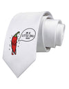 I'm a Little Chilli Printed White Neck Tie-Necktie-TooLoud-White-One-Size-Fits-Most-Davson Sales
