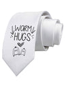 Warm Hugs Printed White Neck Tie Tooloud
