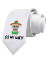 Oh My Gato - Cinco De Mayo Printed White Necktie-Necktie-TooLoud-White-One-Size-Davson Sales