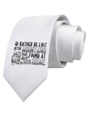 I'd Rather be Lost in the Mountains than be found at Home Printed White Neck Tie-Necktie-TooLoud-White-One-Size-Fits-Most-Davson Sales