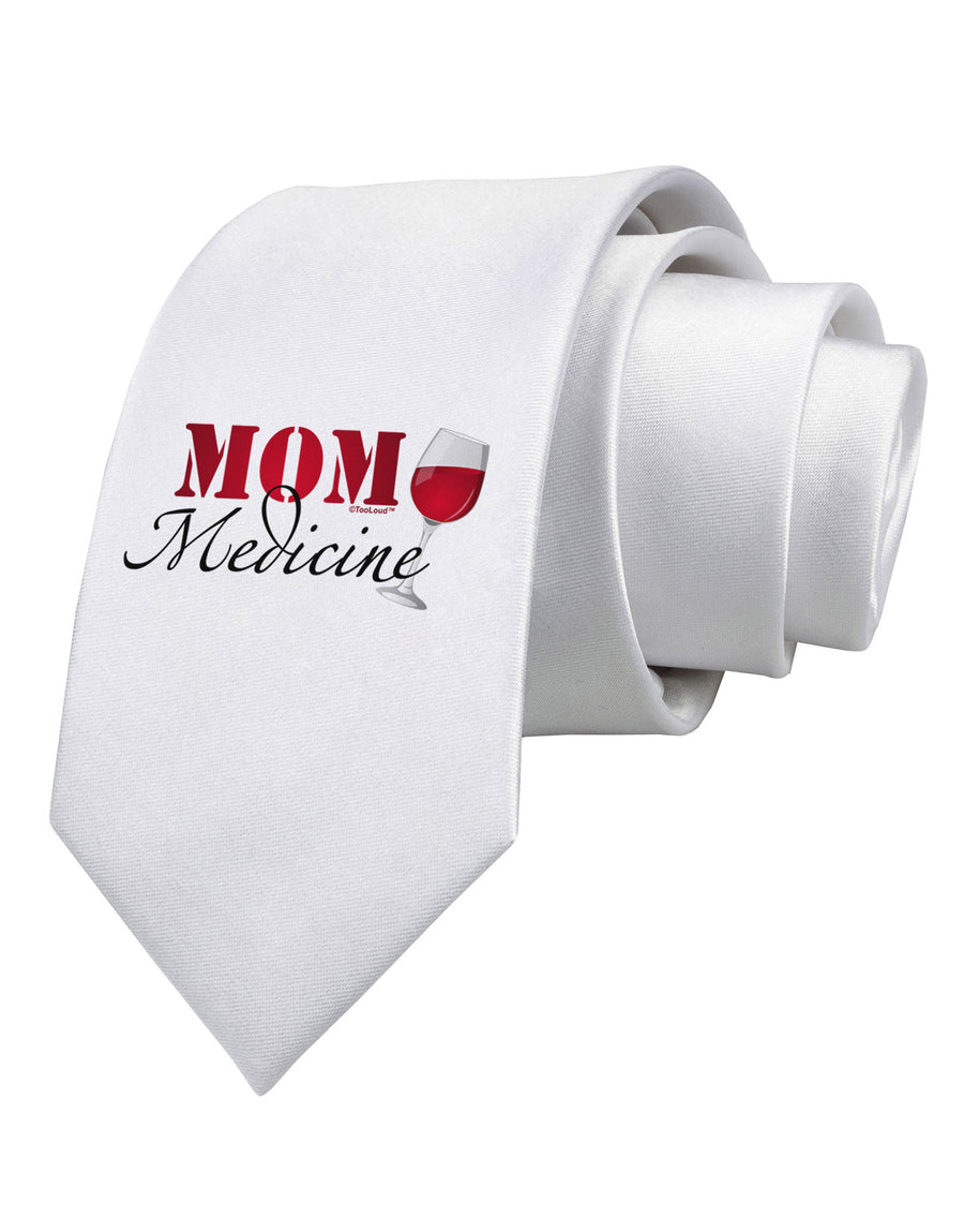 Mom Medicine Printed White Necktie-Necktie-TooLoud-White-One-Size-Davson Sales