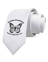 Autism Awareness - Puzzle Piece Butterfly 2 Printed White Necktie