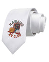 TooLoud Hawkins AV Club Printed White Neck Tie-Necktie-TooLoud-White-One-Size-Fits-Most-Davson Sales