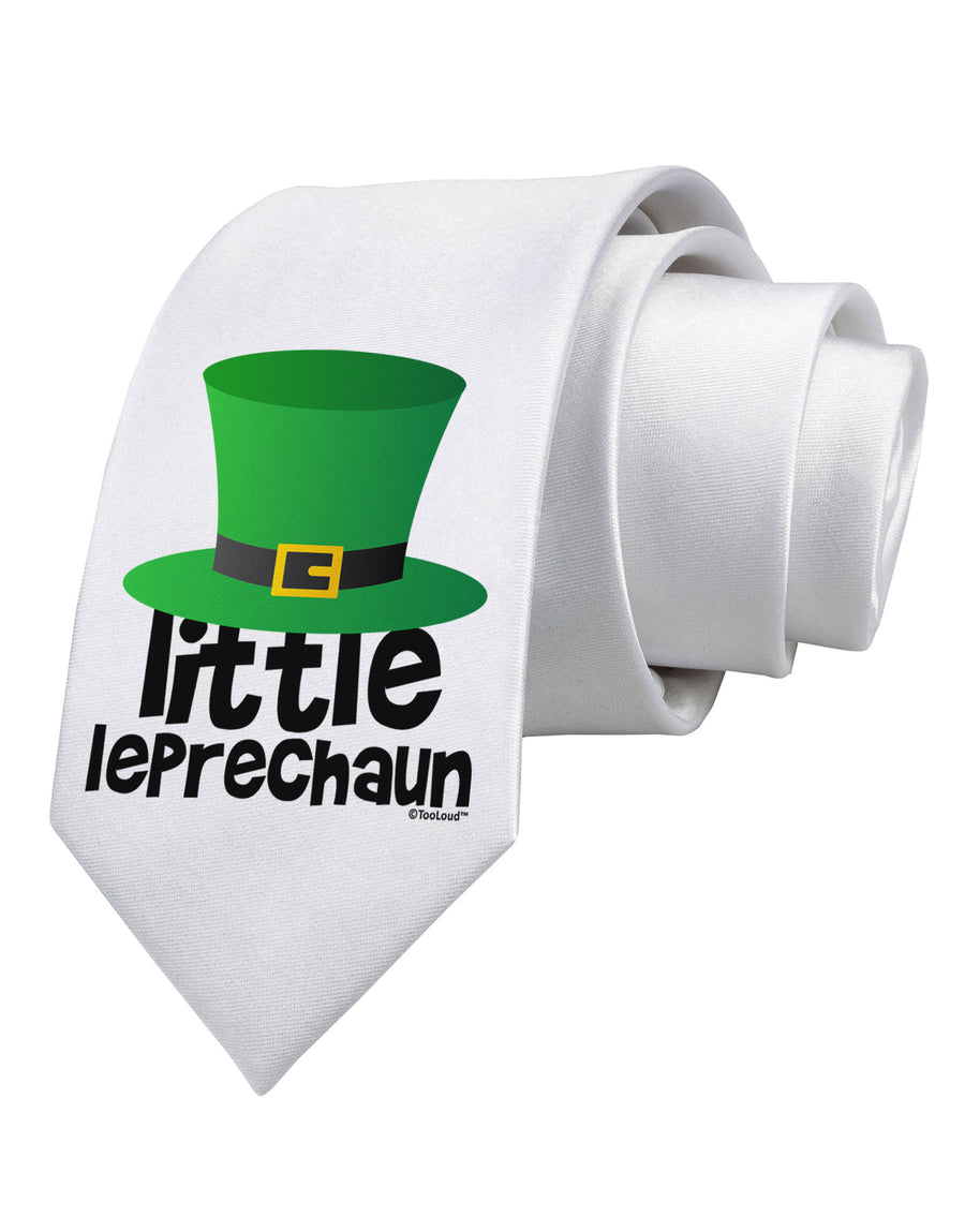 Little Leprechaun - St. Patrick's Day Printed White Necktie by TooLoud-Necktie-TooLoud-White-One-Size-Davson Sales