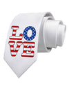 American Love Design Printed White Necktie by TooLoud-Necktie-TooLoud-White-One-Size-Davson Sales