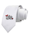 Matching His and Hers Design - His - Red Bow Printed White Necktie by TooLoud-Necktie-TooLoud-White-One-Size-Davson Sales