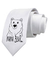 TooLoud Mama Bear Printed White Neck Tie-Necktie-TooLoud-White-One-Size-Fits-Most-Davson Sales