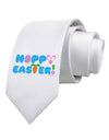 Cute Decorative Hoppy Easter Design Printed White Necktie by TooLoud