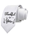 Thankful for you Printed White Neck Tie-Necktie-TooLoud-White-One-Size-Fits-Most-Davson Sales