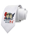 TooLoud REAGAN BUSH 84 Printed White Neck Tie-Necktie-TooLoud-White-One-Size-Fits-Most-Davson Sales