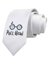 Pott Head Magic Glasses Printed White Necktie
