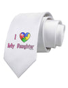 I Heart My Daughter - Autism Awareness Printed White Necktie by TooLoud-Necktie-TooLoud-White-One-Size-Davson Sales