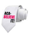 Aca Believe It Printed White Necktie