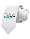 TooLoud Where's The Booze Printed White Necktie-Necktie-TooLoud-White-One-Size-Davson Sales