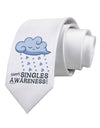 Happy Singles Awareness Day Printed White Necktie-Necktie-TooLoud-White-One-Size-Davson Sales
