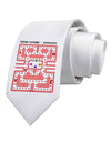 Retro Heart Man Printed White Necktie