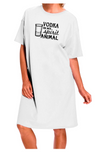 Vodka Is My Spirit Animal Adult Wear Around Night Shirt and Dress-Night Shirt-TooLoud-White-One-Size-Fits-Most-Davson Sales