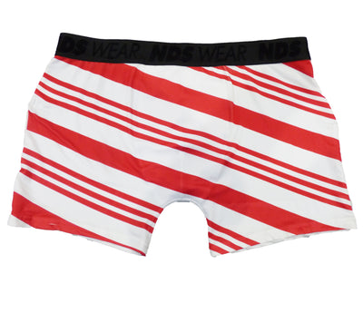 Red Candy Cane Boxer Brief Single Side All Over Print-TooLoud-White-Small-Davson Sales