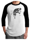 Artistic Ink Style Dinosaur Head Design Adult Raglan Shirt by TooLoud-TooLoud-White-Black-X-Small-Davson Sales