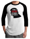 I'm A Very Stable Genius Adult Raglan Shirt by TooLoud-Clothing-TooLoud-White-Black-X-Small-Davson Sales