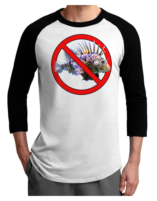 No Lionfish Adult Raglan Shirt-Raglan Shirt-TooLoud-White-Black-X-Small-Davson Sales