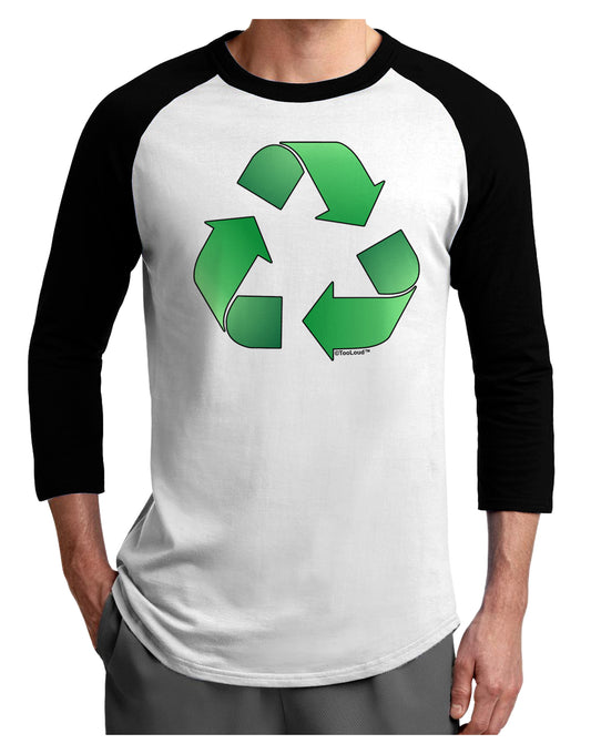 Recycle Green Adult Raglan Shirt by TooLoud-TooLoud-White-Black-X-Small-Davson Sales