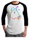 Magical Rainbow Sparkle Unicorn Adult Raglan Shirt-Raglan Shirt-TooLoud-White-Black-X-Small-Davson Sales