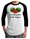 Locally Grown Organic Melons Adult Raglan Shirt-TooLoud-White-Black-X-Small-Davson Sales