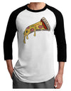 TooLoud Pizza Slice Adult Raglan Shirt-Mens-Tshirts-TooLoud-White-Black-X-Small-Davson Sales